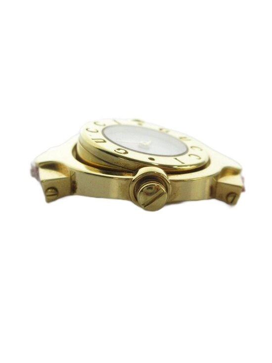Gucci Watch Turn Face Case Only Quartz White Dial Gold